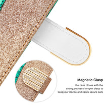 Load image into Gallery viewer, Laser Glitter Powder Matching Crocodile Texture Horizontal Flip Leather Case with Card Slots &amp; Holder &amp; Wallet, For Samsung Galaxy A72 5G / 4G, For Samsung Galaxy S21 FE