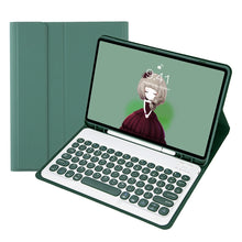 Load image into Gallery viewer, YT11B Detachable Candy Color Skin Feel Texture Round Keycap Bluetooth Keyboard Leather Case For iPad Air 4 2020 / Air 5 2022 / Pro 11 inch 2022 / 2021 / 2020 / 2018(White Ice), For iPad 9.7 inch 2018 &amp; 2017 / Pro 9.7 inch / Air 2 / Air                 ...