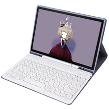 Load image into Gallery viewer, YT11B Detachable Candy Color Skin Feel Texture Round Keycap Bluetooth Keyboard Leather Case For iPad Air 4 2020 / Air 5 2022 / Pro 11 inch 2022 / 2021 / 2020 / 2018(White Ice), For iPad 9.7 inch 2018 &amp; 2017 / Pro 9.7 inch / Air 2 / Air                 ...