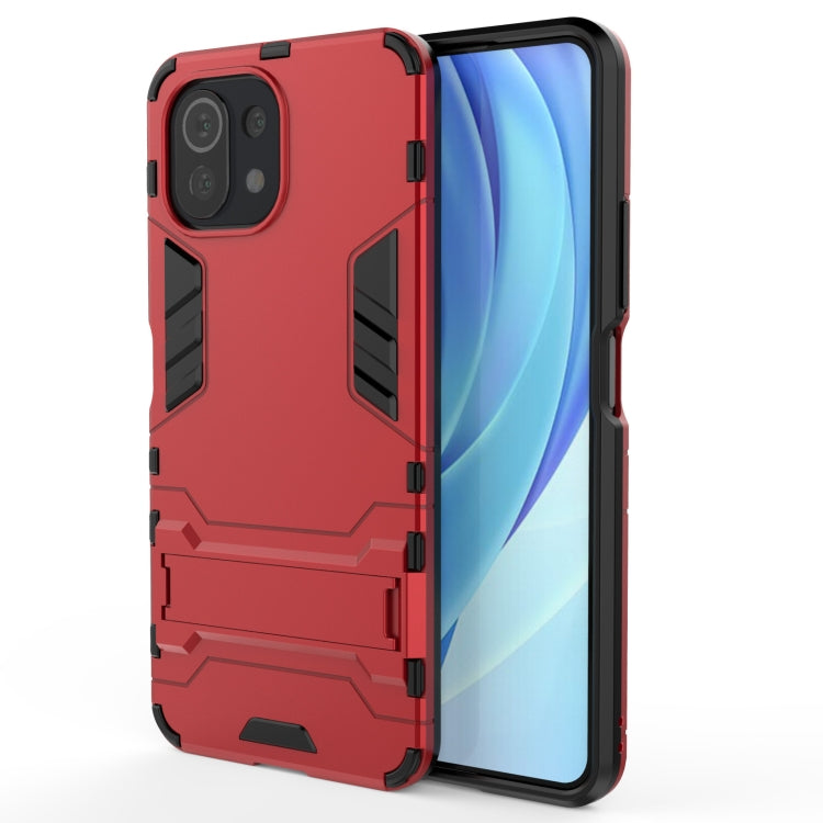 Shockproof PC + TPU Protective Case with Hidden Holder, For OnePlus 9R, For Xiaomi Mi 11 Lite, For Xiaomi Mi 11 Pro