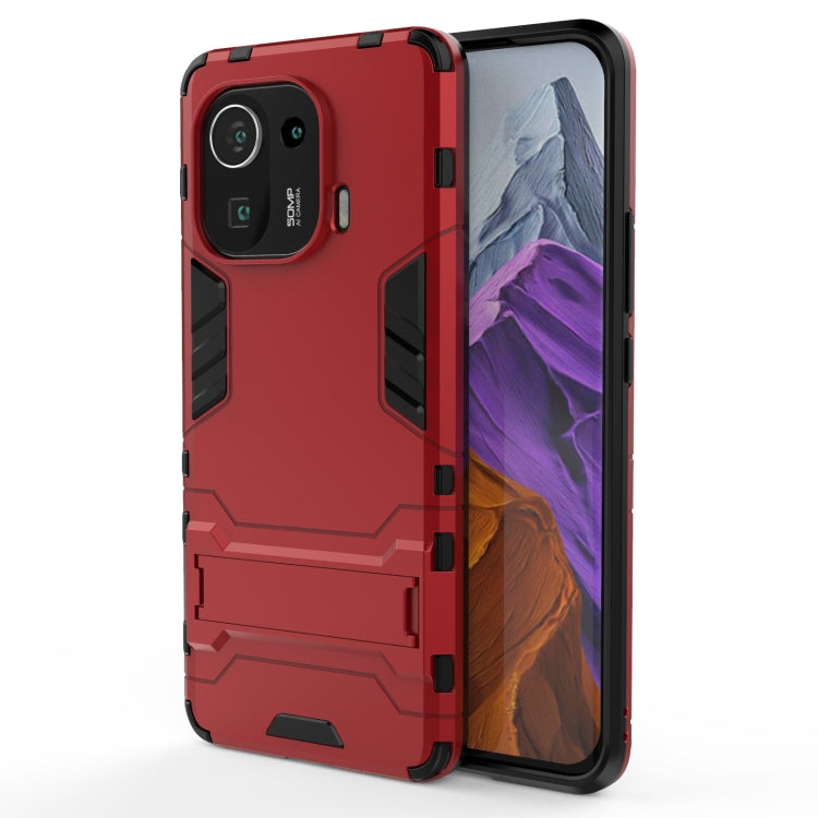 Shockproof PC + TPU Protective Case with Hidden Holder, For OnePlus 9R, For Xiaomi Mi 11 Lite, For Xiaomi Mi 11 Pro