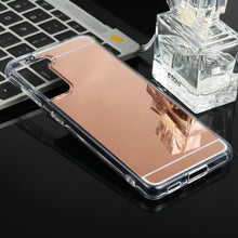 Load image into Gallery viewer, TPU + Acrylic Luxury Plating Mirror Phone Case Cover, For Samsung Galaxy S21 5G