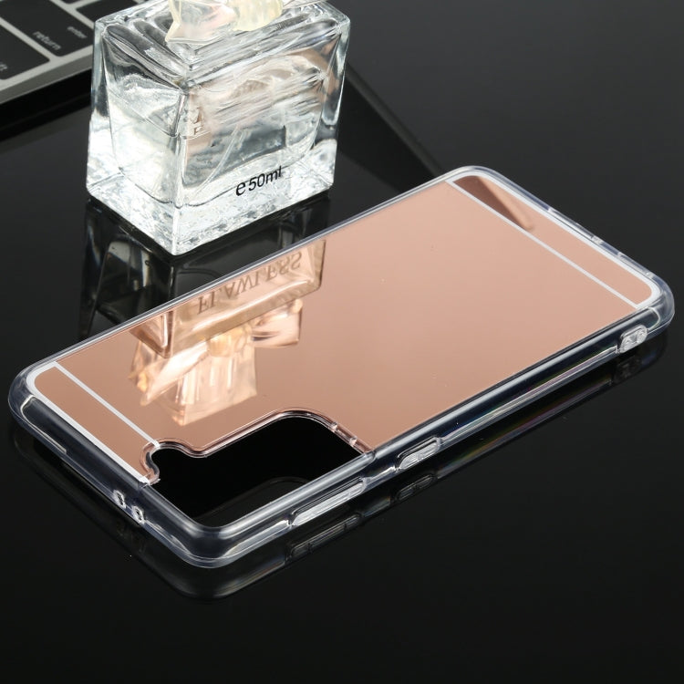 TPU + Acrylic Luxury Plating Mirror Phone Case Cover, For Samsung Galaxy S21 5G