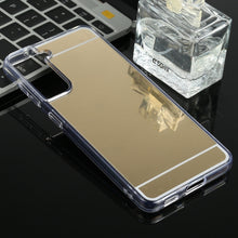 Load image into Gallery viewer, TPU + Acrylic Luxury Plating Mirror Phone Case Cover, For Samsung Galaxy S21 5G