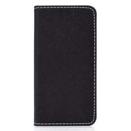 Solid Color Magnetic Horizontal Flip Leather Case with Card Slot & Holder