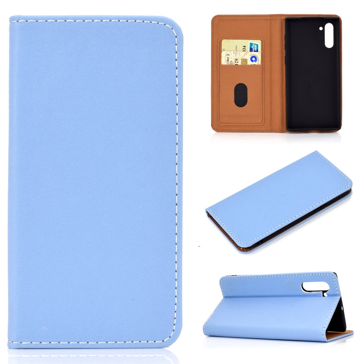 Solid Color Magnetic Horizontal Flip Leather Case with Card Slot & Holder