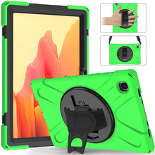 Load image into Gallery viewer, Shockproof Colorful Silicone + PC Protective Case with Holder &amp; Shoulder Strap &amp; Hand Strap, For Samsung Galaxy Tab A7 10.4 2020 T500 / T505, For Samsung Galaxy Tab A 8.4 2020 T307U, For Samsung Galaxy Tab A 10.1 (2019) T515 / T510