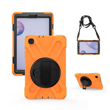 Load image into Gallery viewer, Shockproof Colorful Silicone + PC Protective Case with Holder &amp; Shoulder Strap &amp; Hand Strap, For Samsung Galaxy Tab A7 10.4 2020 T500 / T505, For Samsung Galaxy Tab A 8.4 2020 T307U, For Samsung Galaxy Tab A 10.1 (2019) T515 / T510