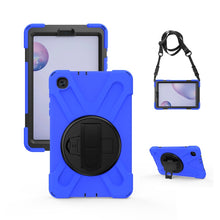 Load image into Gallery viewer, Shockproof Colorful Silicone + PC Protective Case with Holder &amp; Shoulder Strap &amp; Hand Strap, For Samsung Galaxy Tab A7 10.4 2020 T500 / T505, For Samsung Galaxy Tab A 8.4 2020 T307U, For Samsung Galaxy Tab A 10.1 (2019) T515 / T510