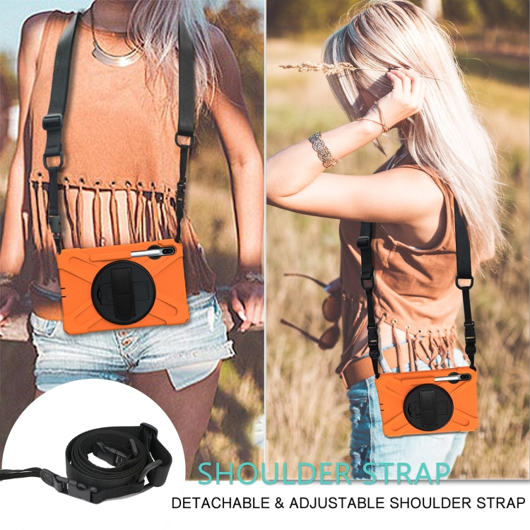 Shockproof Colorful Silicone + PC Protective Case with Holder & Shoulder Strap & Hand Strap & Pen Slot, For Samsung Galaxy Tab S6 10.5 inch T860 / T865