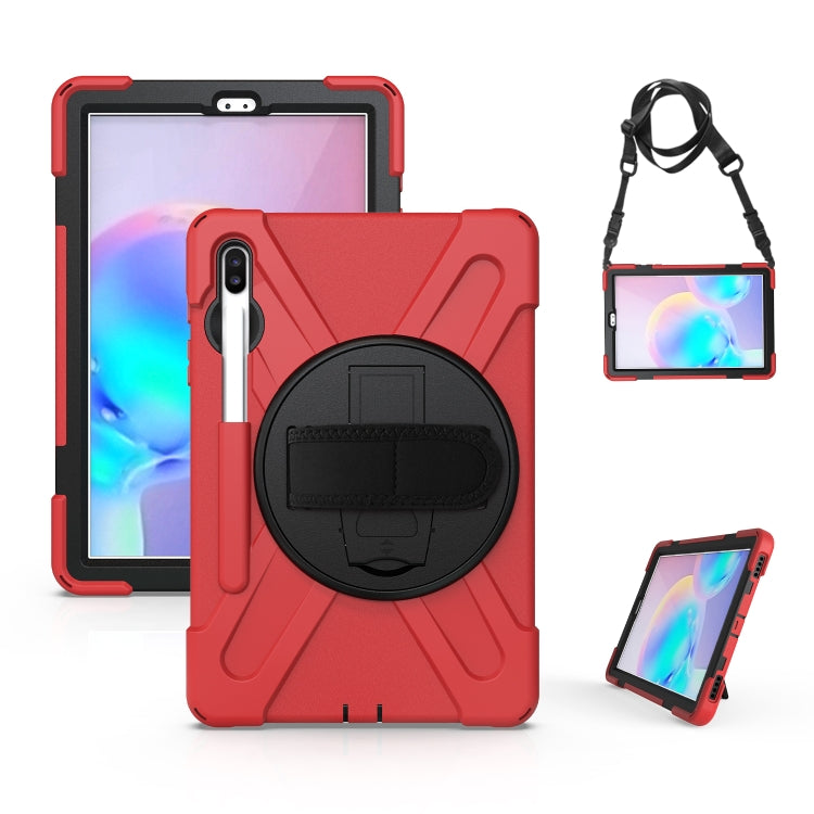 Shockproof Colorful Silicone + PC Protective Case with Holder & Shoulder Strap & Hand Strap & Pen Slot, For Samsung Galaxy Tab S6 10.5 inch T860 / T865