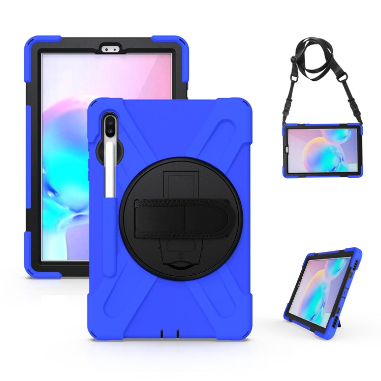 Shockproof Colorful Silicone + PC Protective Case with Holder & Shoulder Strap & Hand Strap & Pen Slot, For Samsung Galaxy Tab S6 10.5 inch T860 / T865