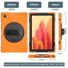 Load image into Gallery viewer, Shockproof Colorful Silicone + PC Protective Case with Holder &amp; Shoulder Strap &amp; Hand Strap &amp; Screen Protector, For Samsung Galaxy Tab A7 10.4 2020 T500 / T505, For Samsung Galaxy Tab A 8.4 2020 T307U