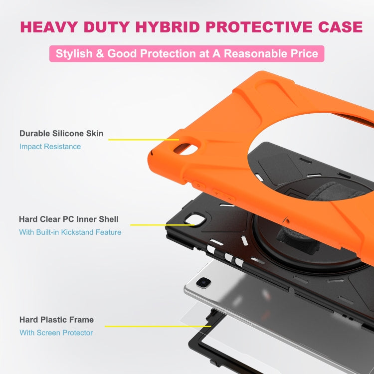 Shockproof Colorful Silicone + PC Protective Case with Holder & Shoulder Strap & Hand Strap & Screen Protector, For Samsung Galaxy Tab A7 10.4 2020 T500 / T505, For Samsung Galaxy Tab A 8.4 2020 T307U