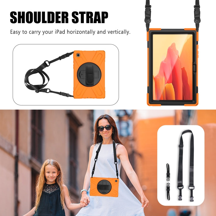 Shockproof Colorful Silicone + PC Protective Case with Holder & Shoulder Strap & Hand Strap & Screen Protector, For Samsung Galaxy Tab A7 10.4 2020 T500 / T505, For Samsung Galaxy Tab A 8.4 2020 T307U