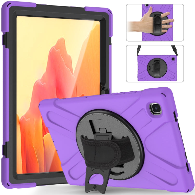 Shockproof Colorful Silicone + PC Protective Case with Holder & Shoulder Strap & Hand Strap & Screen Protector, For Samsung Galaxy Tab A7 10.4 2020 T500 / T505, For Samsung Galaxy Tab A 8.4 2020 T307U