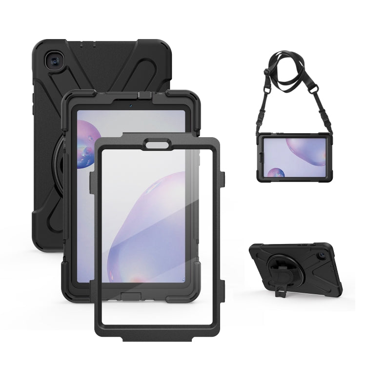 Shockproof Colorful Silicone + PC Protective Case with Holder & Shoulder Strap & Hand Strap & Screen Protector, For Samsung Galaxy Tab A7 10.4 2020 T500 / T505, For Samsung Galaxy Tab A 8.4 2020 T307U