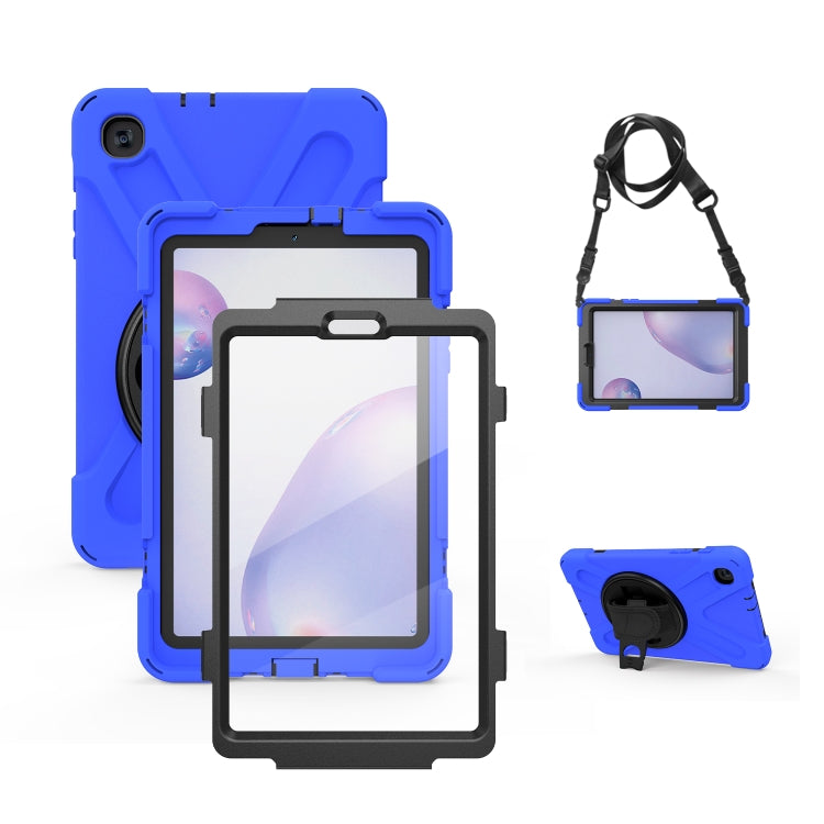 Shockproof Colorful Silicone + PC Protective Case with Holder & Shoulder Strap & Hand Strap & Screen Protector, For Samsung Galaxy Tab A7 10.4 2020 T500 / T505, For Samsung Galaxy Tab A 8.4 2020 T307U