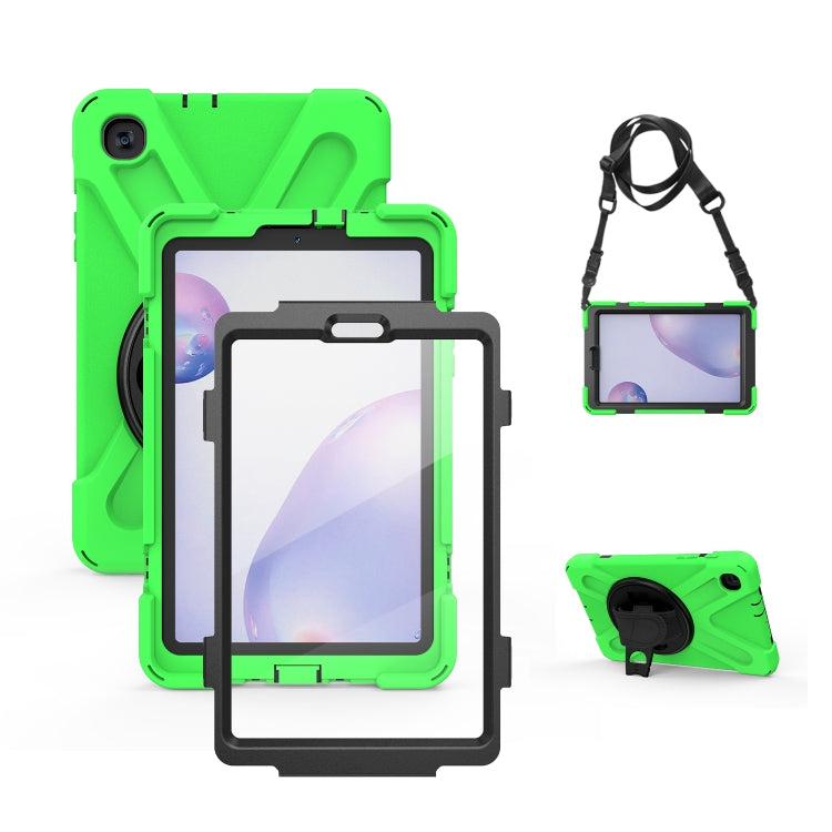 Shockproof Colorful Silicone + PC Protective Case with Holder & Shoulder Strap & Hand Strap & Screen Protector, For Samsung Galaxy Tab A7 10.4 2020 T500 / T505, For Samsung Galaxy Tab A 8.4 2020 T307U