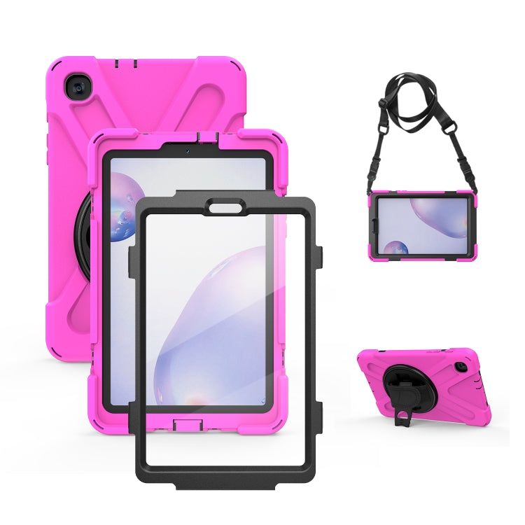 Shockproof Colorful Silicone + PC Protective Case with Holder & Shoulder Strap & Hand Strap & Screen Protector, For Samsung Galaxy Tab A7 10.4 2020 T500 / T505, For Samsung Galaxy Tab A 8.4 2020 T307U