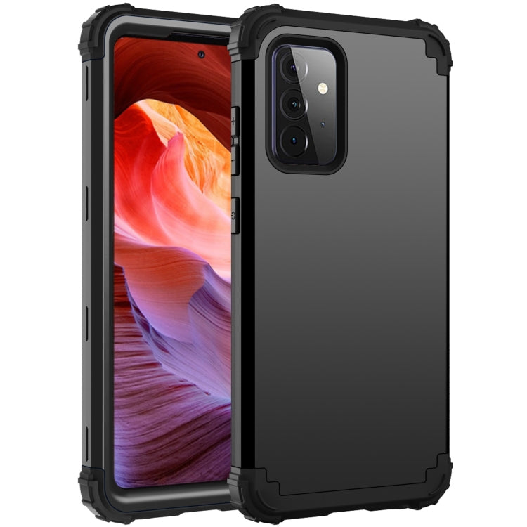 PC + Silicone Three-piece Shockproof Protection Case, For Samsung Galaxy A52 4G / 5G, For Samsung Galaxy A72 4G / 5G
