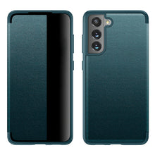Load image into Gallery viewer, Shockproof Horizontal Flip Plain Leather Phone Case, For Samsung Galaxy S21 FE