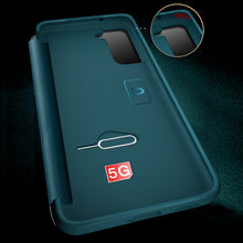 Load image into Gallery viewer, Shockproof Horizontal Flip Plain Leather Phone Case, For Samsung Galaxy S21 FE