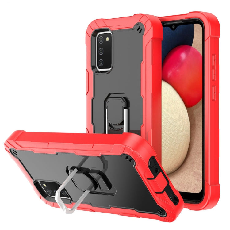 PC + Rubber 3-layers Shockproof Protective Case with Rotating Holder, For Samsung Galaxy A02s, For Samsung Galaxy A12 5G, For Samsung Galaxy A32 5G, For Samsung Galaxy A72 5G / 4G