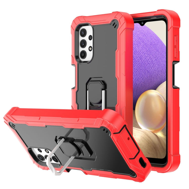 PC + Rubber 3-layers Shockproof Protective Case with Rotating Holder, For Samsung Galaxy A02s, For Samsung Galaxy A12 5G, For Samsung Galaxy A32 5G, For Samsung Galaxy A72 5G / 4G