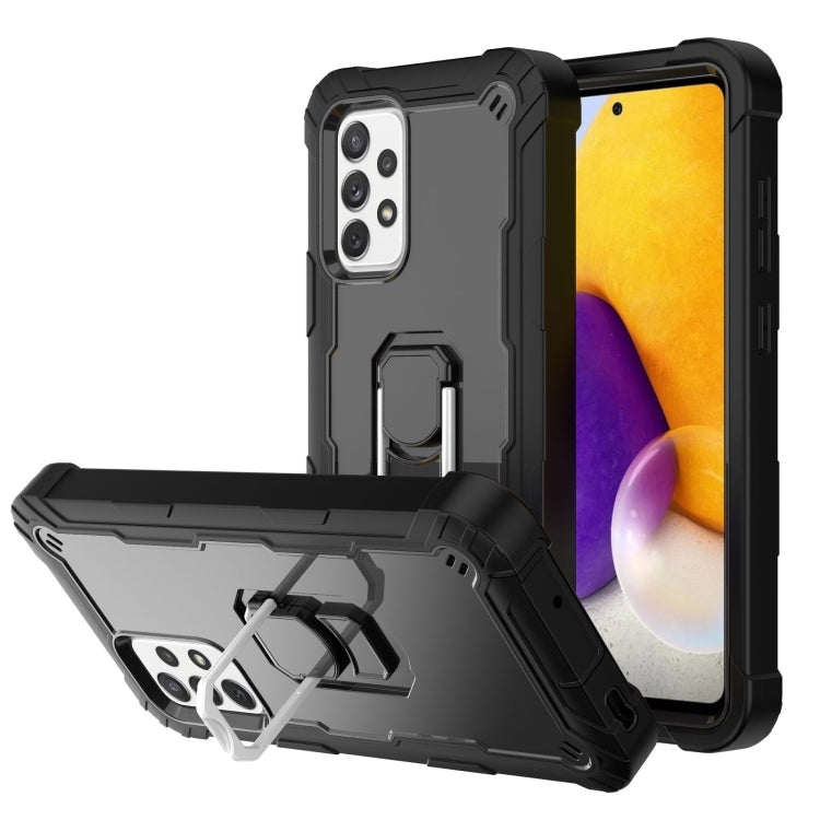 PC + Rubber 3-layers Shockproof Protective Case with Rotating Holder, For Samsung Galaxy A02s, For Samsung Galaxy A12 5G, For Samsung Galaxy A32 5G, For Samsung Galaxy A72 5G / 4G