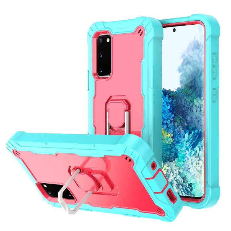 PC + Rubber 3-layers Shockproof Protective Case with Rotating Holder, For Samsung Galaxy S20 FE / FE 5G, For LG Velvet