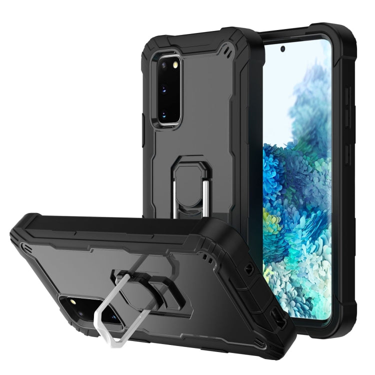 PC + Rubber 3-layers Shockproof Protective Case with Rotating Holder, For Samsung Galaxy S20 FE / FE 5G, For LG Velvet