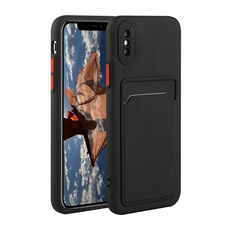 Card Slot Design Shockproof TPU Protective Case, For iPhone 12 Pro Max, For iPhone X / XS, For iPhone XR, For iPhone XS Max