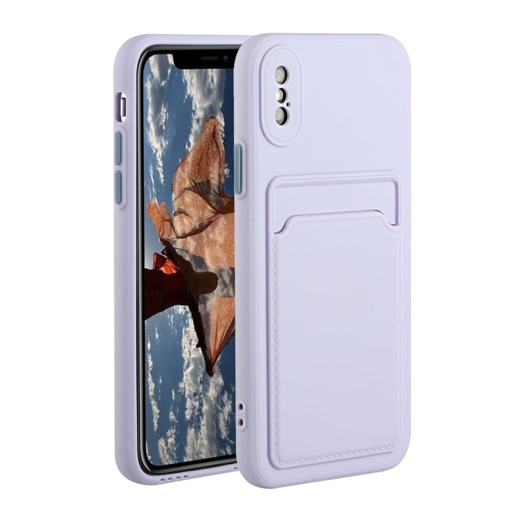 Card Slot Design Shockproof TPU Protective Case, For iPhone 12 Pro Max, For iPhone X / XS, For iPhone XR, For iPhone XS Max