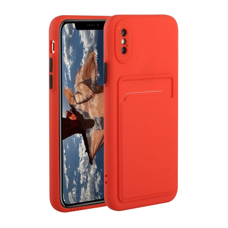 Card Slot Design Shockproof TPU Protective Case, For iPhone 12 Pro Max, For iPhone X / XS, For iPhone XR, For iPhone XS Max