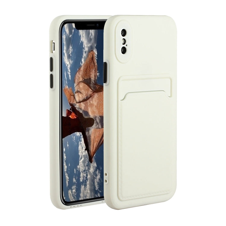 Card Slot Design Shockproof TPU Protective Case, For iPhone 12 Pro Max, For iPhone X / XS, For iPhone XR, For iPhone XS Max