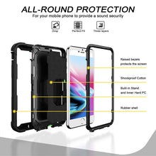 Load image into Gallery viewer, PC + Rubber 3-layers Shockproof Protective Case with Rotating Holder, For iPhone 8 Plus / 7 Plus, For iPhone 11, For iPhone 11 Pro, For iPhone 11 Pro Max