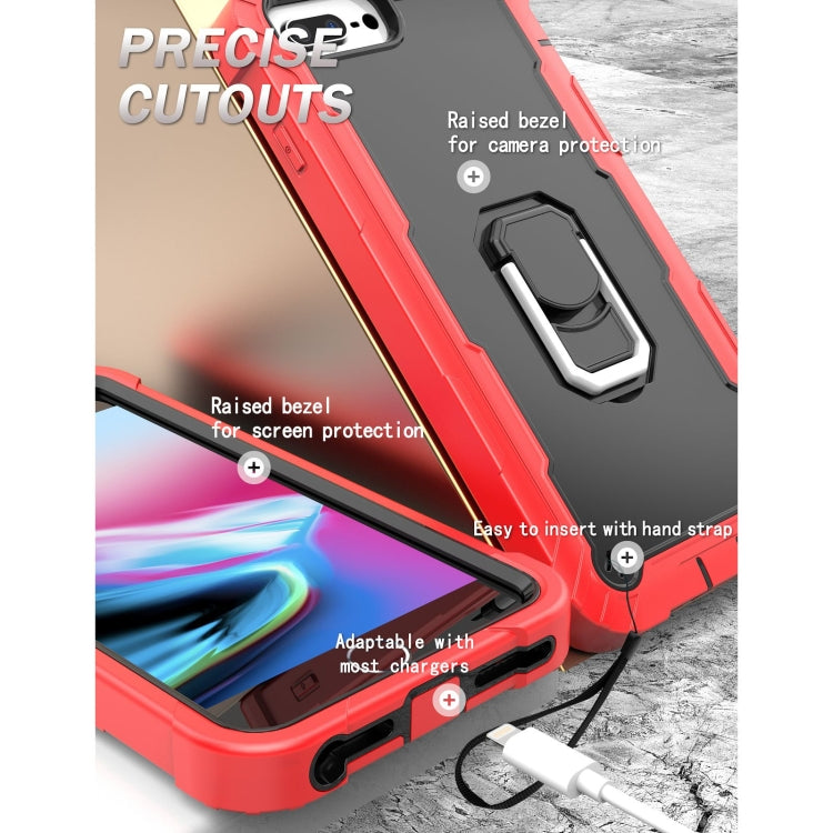 PC + Rubber 3-layers Shockproof Protective Case with Rotating Holder, For iPhone 8 Plus / 7 Plus, For iPhone 11, For iPhone 11 Pro, For iPhone 11 Pro Max