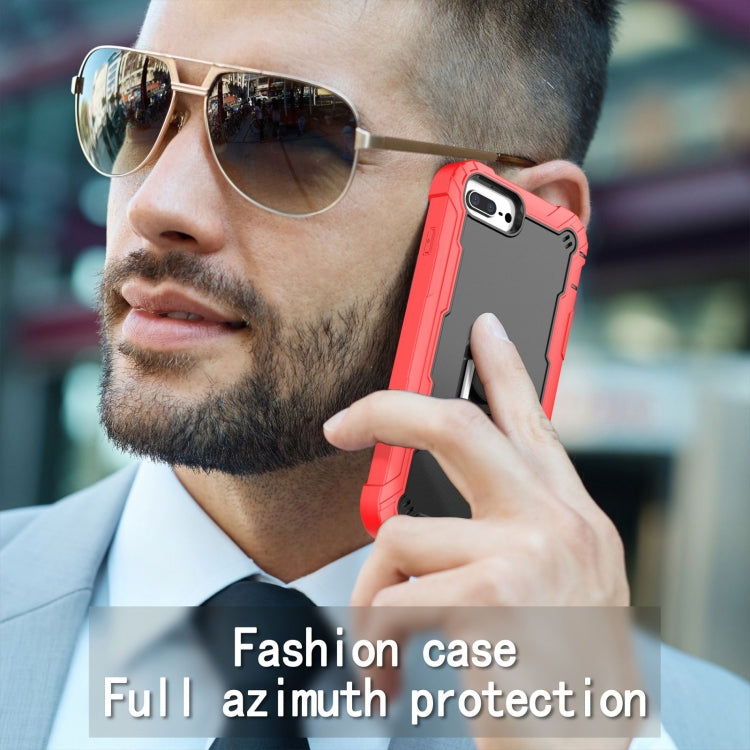 PC + Rubber 3-layers Shockproof Protective Case with Rotating Holder, For iPhone 8 Plus / 7 Plus, For iPhone 11, For iPhone 11 Pro, For iPhone 11 Pro Max