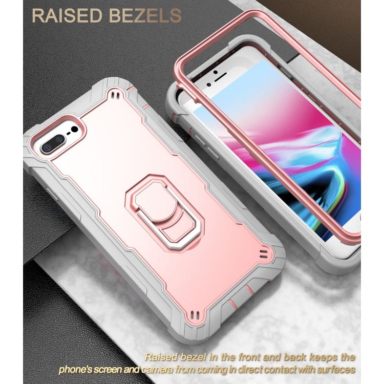 PC + Rubber 3-layers Shockproof Protective Case with Rotating Holder, For iPhone 8 Plus / 7 Plus, For iPhone 11, For iPhone 11 Pro, For iPhone 11 Pro Max
