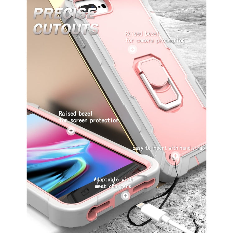 PC + Rubber 3-layers Shockproof Protective Case with Rotating Holder, For iPhone 8 Plus / 7 Plus, For iPhone 11, For iPhone 11 Pro, For iPhone 11 Pro Max