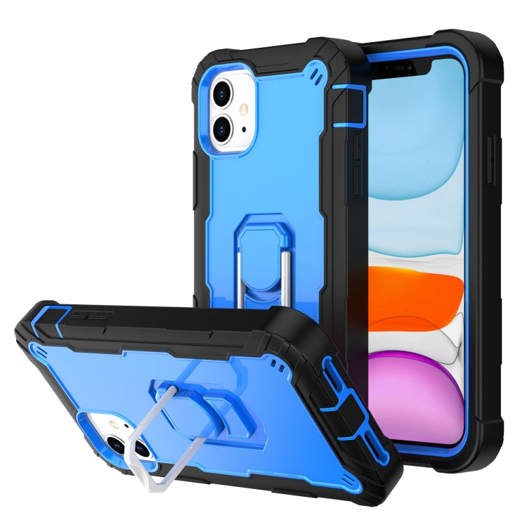 PC + Rubber 3-layers Shockproof Protective Case with Rotating Holder, For iPhone 8 Plus / 7 Plus, For iPhone 11, For iPhone 11 Pro, For iPhone 11 Pro Max
