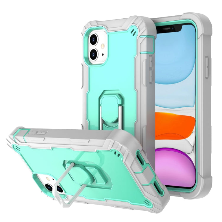 PC + Rubber 3-layers Shockproof Protective Case with Rotating Holder, For iPhone 8 Plus / 7 Plus, For iPhone 11, For iPhone 11 Pro, For iPhone 11 Pro Max