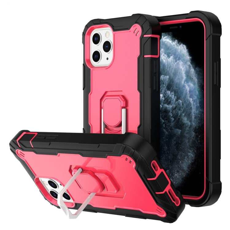 PC + Rubber 3-layers Shockproof Protective Case with Rotating Holder, For iPhone 8 Plus / 7 Plus, For iPhone 11, For iPhone 11 Pro, For iPhone 11 Pro Max