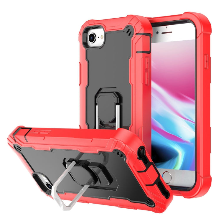 PC + Rubber 3-layers Shockproof Protective Case with Rotating Holder, For iPhone SE 2022 / SE 2020 / 8 / 7, For iPhone XS / X, For iPhone XR, For iPhone XS Max