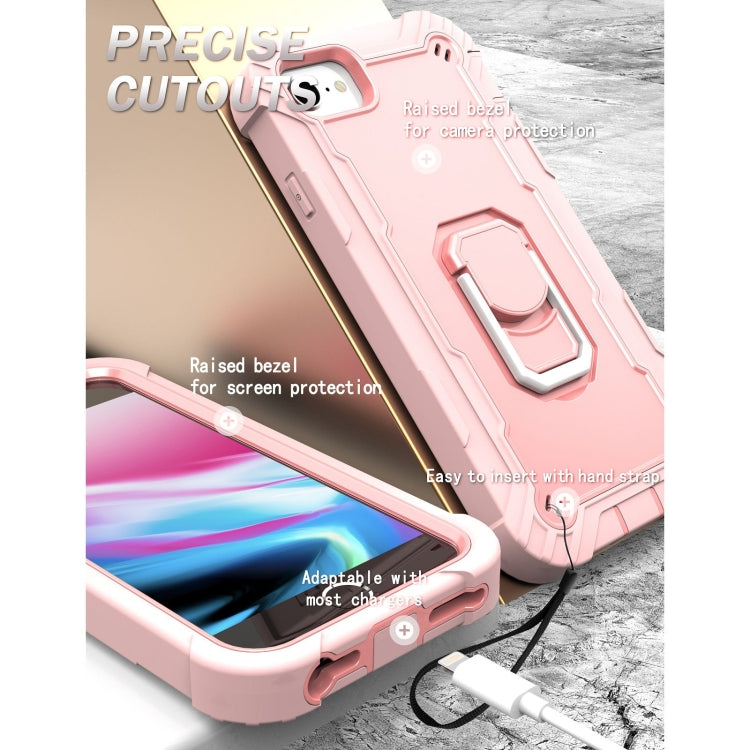 PC + Rubber 3-layers Shockproof Protective Case with Rotating Holder, For iPhone SE 2022 / SE 2020 / 8 / 7, For iPhone XS / X, For iPhone XR, For iPhone XS Max