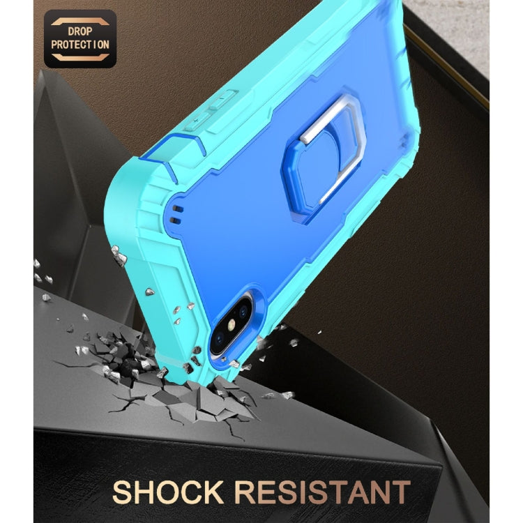 PC + Rubber 3-layers Shockproof Protective Case with Rotating Holder, For iPhone XS / X, For iPhone XR, For iPhone XS Max