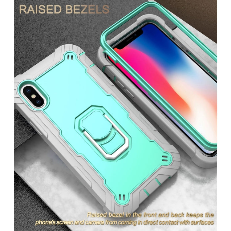 PC + Rubber 3-layers Shockproof Protective Case with Rotating Holder, For iPhone XS / X, For iPhone XR, For iPhone XS Max