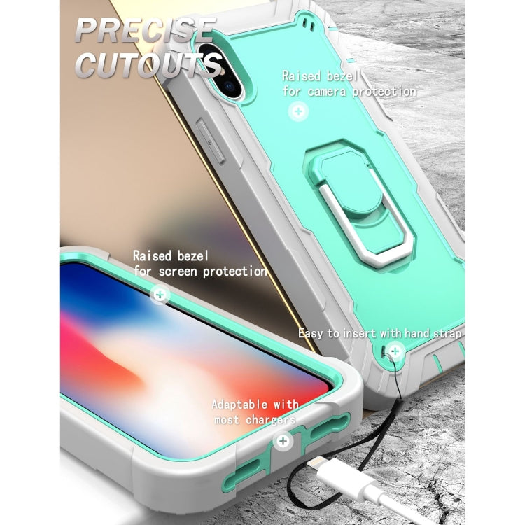 PC + Rubber 3-layers Shockproof Protective Case with Rotating Holder, For iPhone XS / X, For iPhone XR, For iPhone XS Max