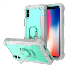Load image into Gallery viewer, PC + Rubber 3-layers Shockproof Protective Case with Rotating Holder, For iPhone XS / X, For iPhone XR, For iPhone XS Max